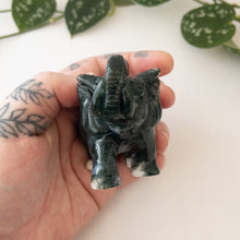 Load image into Gallery viewer, Moss Agate Elephant
