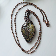 Load image into Gallery viewer, Ocean Jasper &amp; Copper Wrapped Pendant
