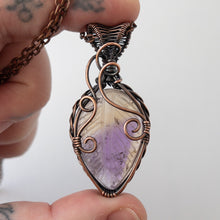 Load image into Gallery viewer, Ametrine “Fairy Leaf” Antiqued Copper Wrapped Pendant
