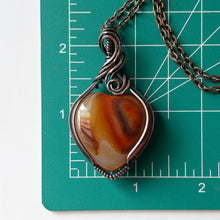 Load image into Gallery viewer, XL Carnelian Heart &amp; Copper Wrapped Pendant - A
