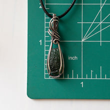 Load image into Gallery viewer, 1 Gram Moldavite &amp; Sterling Silver Wrapped Pendant
