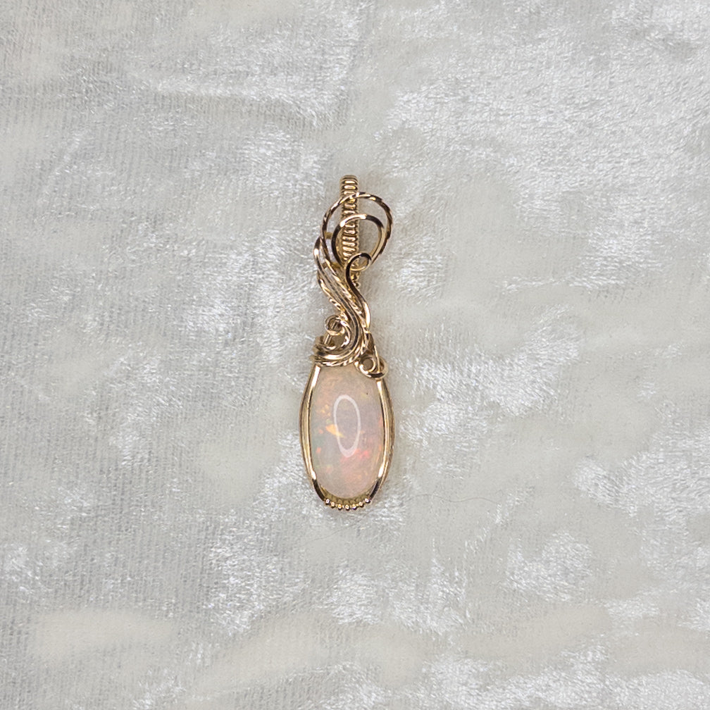 4ct. Ethiopian Opal & 14K. Gold-Filled Pendant