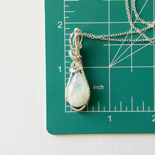 Load image into Gallery viewer, Rainbow Moonstone &amp; Sterling Silver Wrapped Pendant
