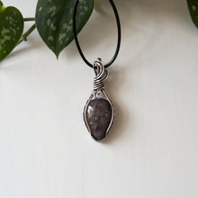 Load image into Gallery viewer, Iolite &amp; Sterling Silver Wrapped Pendant
