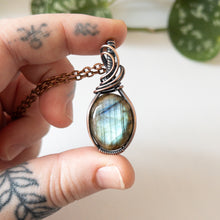 Load image into Gallery viewer, Labradorite &amp; Copper Wrapped Pendant
