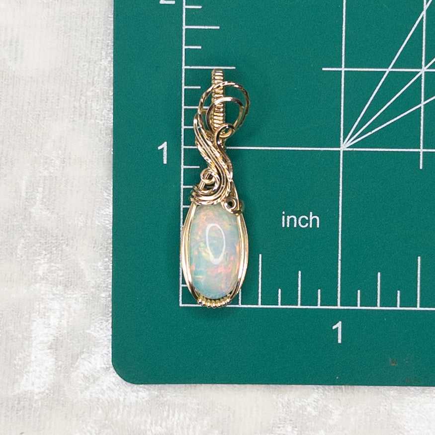 4ct. Ethiopian Opal & 14K. Gold-Filled Pendant