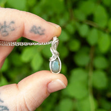 Load image into Gallery viewer, Blue Flash Labradorite &amp; Sterling Silver Wrapped Mini Pendant
