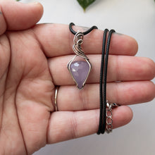 Load image into Gallery viewer, Lavender Chalcedony &amp; Sterling Silver Wrapped Pendant
