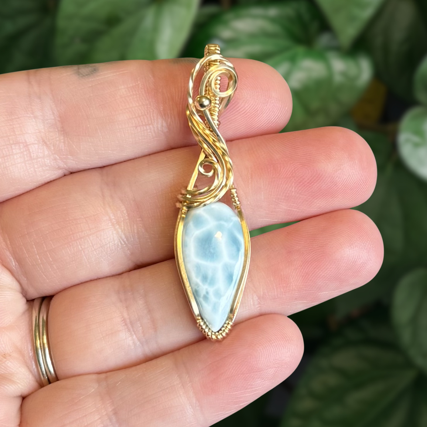 Larimar 14k Gold-Filled Pendant