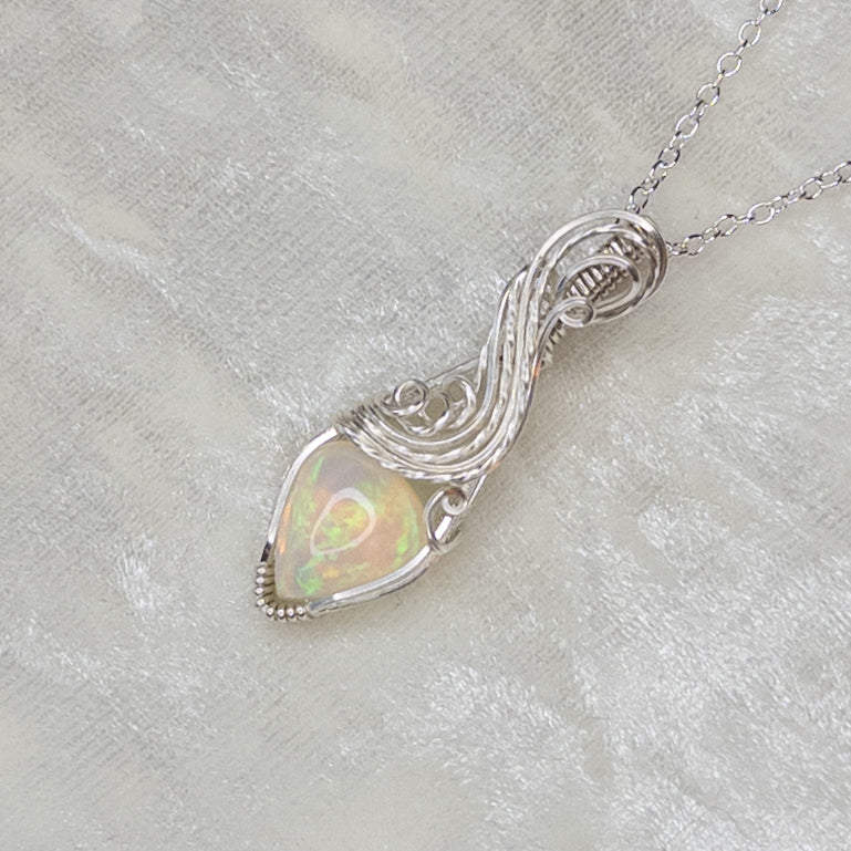 3.85ct. Ethiopian Opal & Sterling Silver Pendant