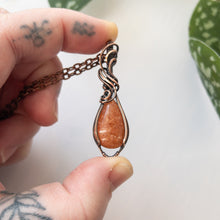 Load image into Gallery viewer, Sunstone &amp; Copper Wrapped Pendant
