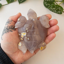 Load image into Gallery viewer, Druzy Agate &amp; Quartz Sea Turtle
