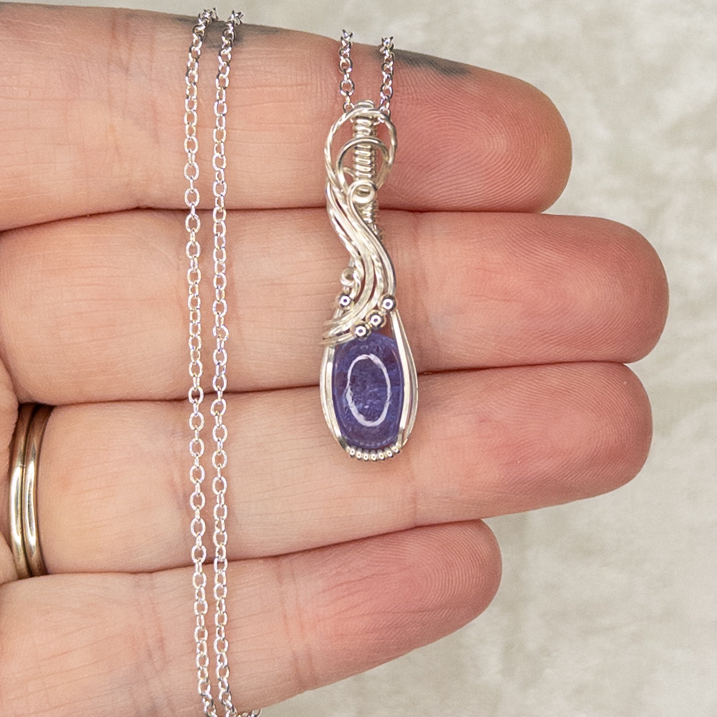 4.1ct. Tanzanite .925 Sterling Silver Pendant