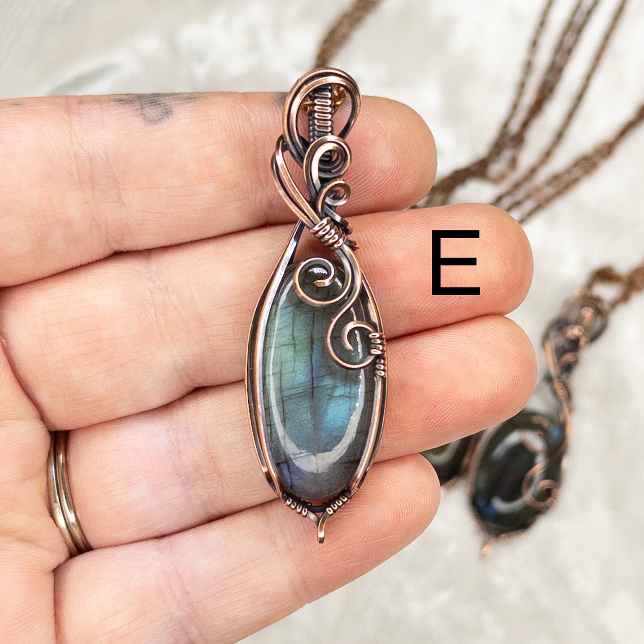 You-Pick Labradorite Antiqued Copper Pendant