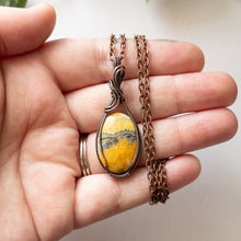 Load image into Gallery viewer, Bumble Bee Jasper &amp; Copper Wrapped Pendant
