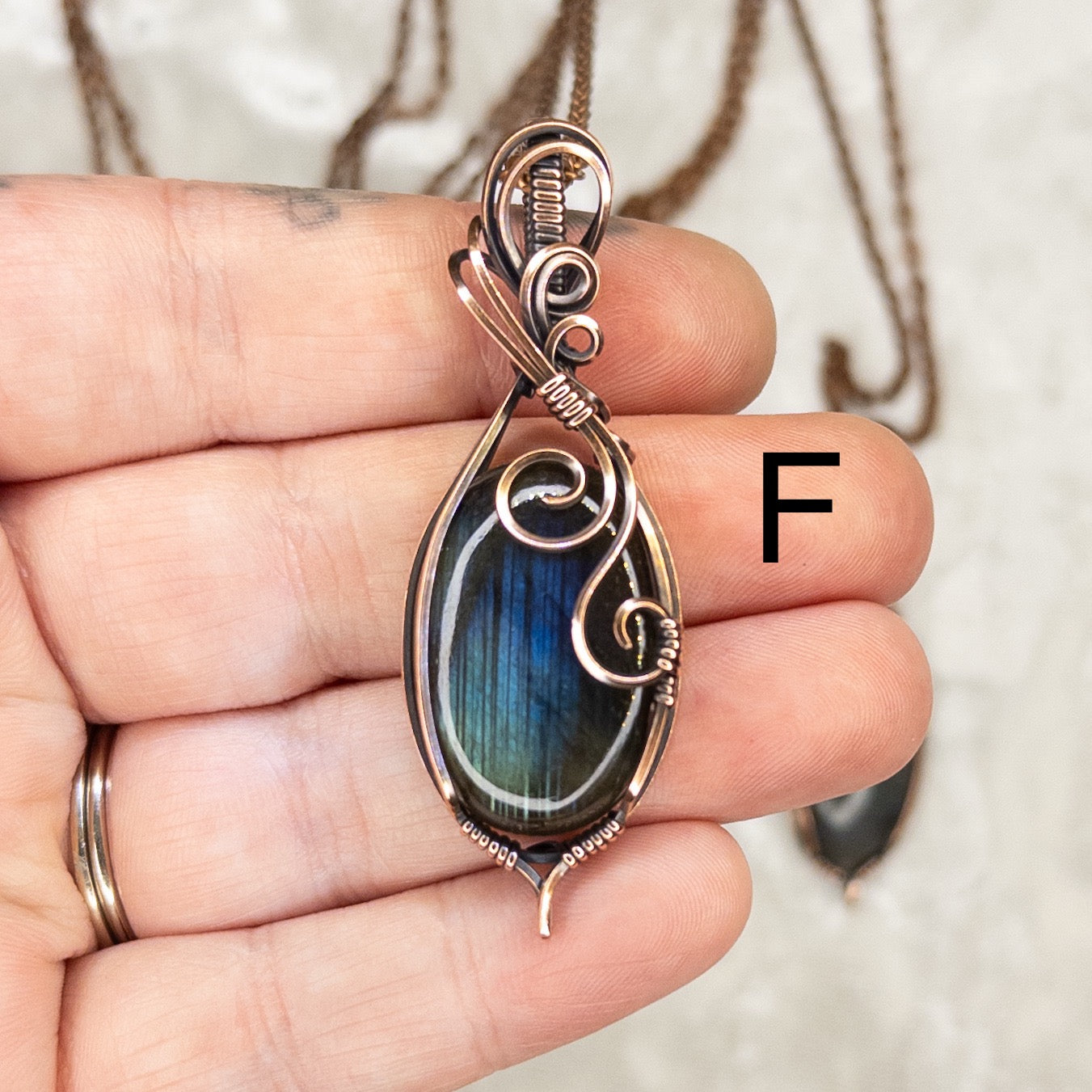 You-Pick Labradorite Antiqued Copper Pendant