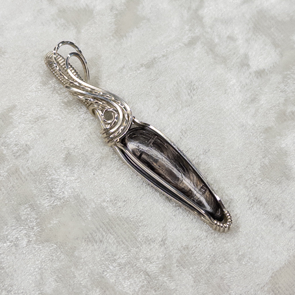 Hypersthene & .925 Sterling Silver Pendant