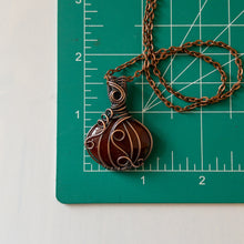 Load image into Gallery viewer, Pumpkin Pendant - Carnelian &amp; Copper
