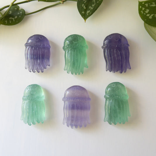 Green & Purple Fluorite Jellyfish