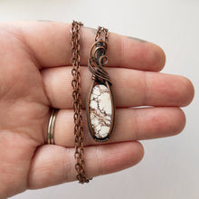 Load image into Gallery viewer, Wild Horse Magnesite Copper Wrapped Pendant
