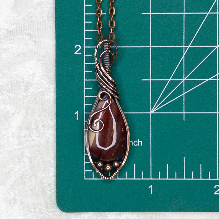 Mookaite Antiqued Copper Pendant