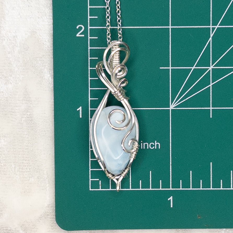 Larimar .925 Sterling Silver Pendant