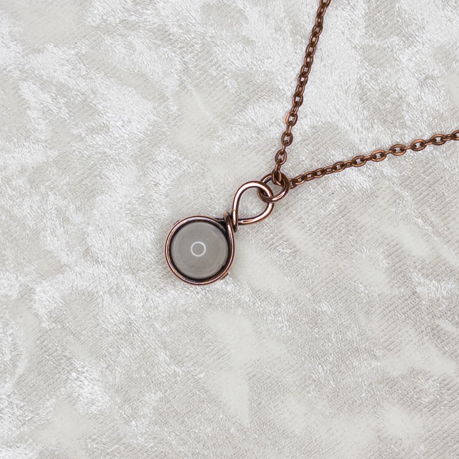 Drop Of Quartz Antiqued Copper Pendant