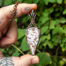 Load image into Gallery viewer, Speckled Agate Copper Wrapped Pendant
