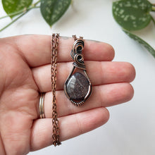 Load image into Gallery viewer, Iolite &amp; Copper Wrapped Pendant
