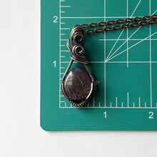 Load image into Gallery viewer, Iolite &amp; Copper Wrapped Pendant
