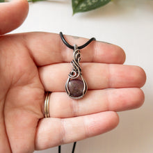 Load image into Gallery viewer, Ruby &amp; Sterling Silver Wrapped Pendant
