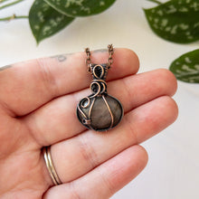 Load image into Gallery viewer, Pumpkin Pendant - Labradorite &amp; Copper
