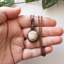 Load image into Gallery viewer, Flower Agate &amp; Copper Wrapped Pendant
