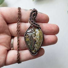 Load image into Gallery viewer, Ocean Jasper &amp; Copper Wrapped Pendant
