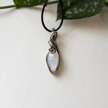 Load image into Gallery viewer, Moonstone &amp; Sterling Silver Wrapped Pendant
