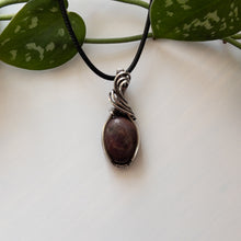 Load image into Gallery viewer, Ruby &amp; Sterling Silver Wrapped Pendant
