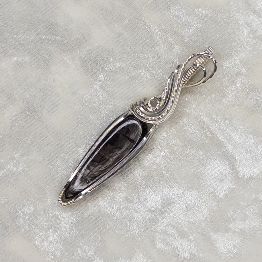 Hypersthene & .925 Sterling Silver Pendant
