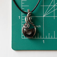 Load image into Gallery viewer, Hypersthene Moon &amp; Sterling Silver Wrapped Pendant
