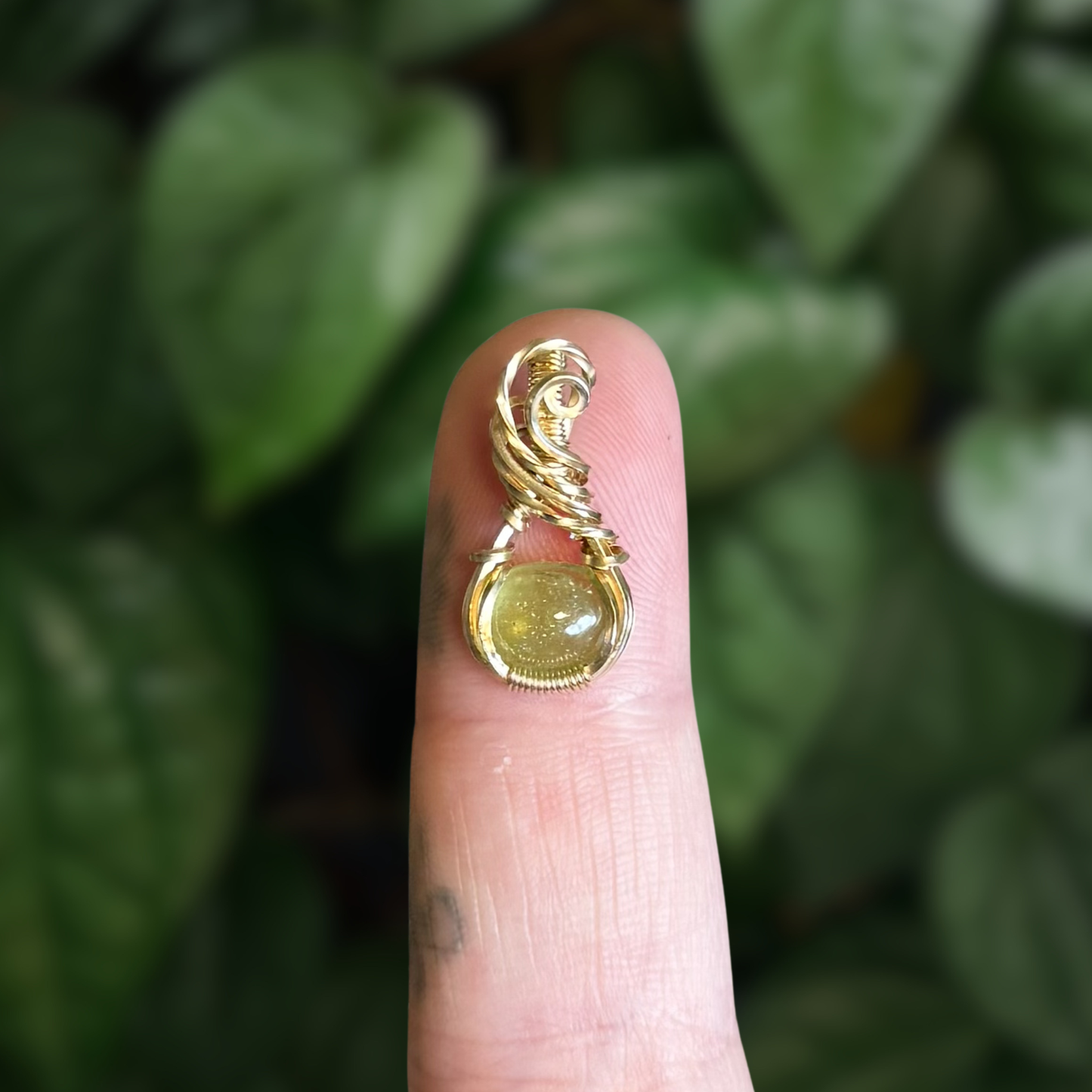 Micro Peridot 14k Gold-Filled Pendant