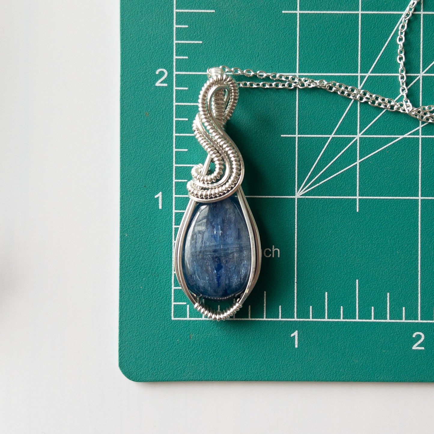 Kyanite & Sterling Silver Wrapped Pendant