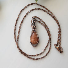 Load image into Gallery viewer, Sunstone &amp; Copper Wrapped Pendant
