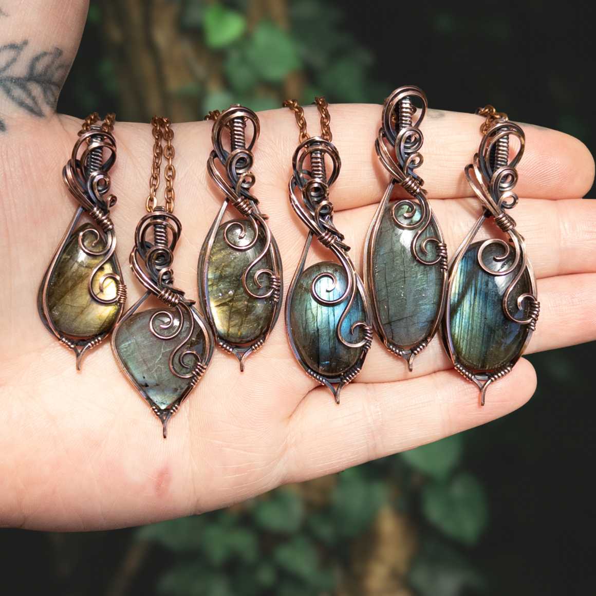 You-Pick Labradorite Antiqued Copper Pendant