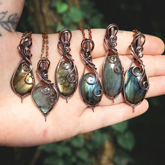 You-Pick Labradorite Antiqued Copper Pendant
