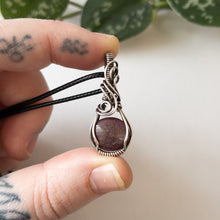 Load image into Gallery viewer, Ruby &amp; Sterling Silver Wrapped Pendant
