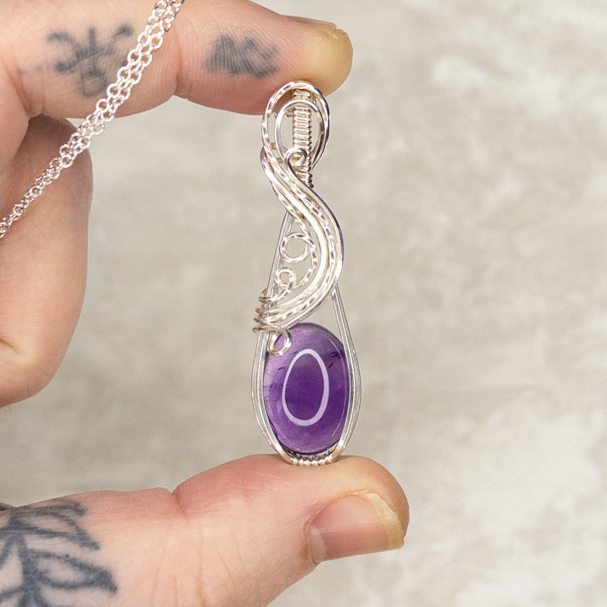 Amethyst .925 Sterling Silver Pendant
