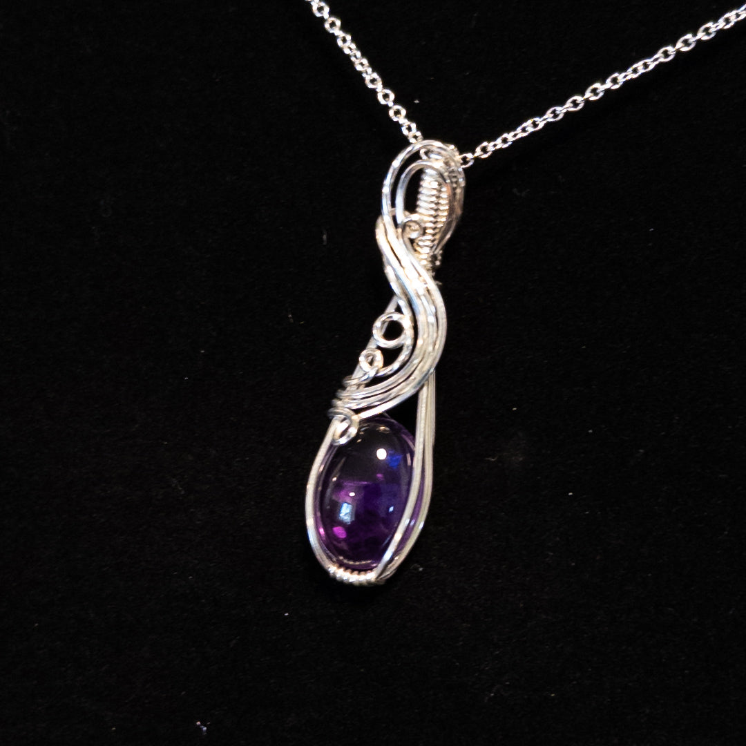Amethyst .925 Sterling Silver Pendant