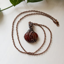 Load image into Gallery viewer, Pumpkin Pendant - Carnelian &amp; Copper
