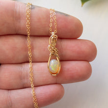 Load image into Gallery viewer, Candere - Ethiopian Opal 14K Gold Fill Wrapped Pendant
