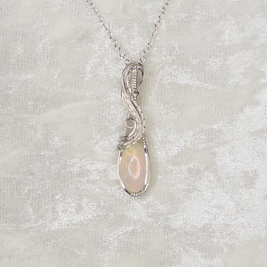 3ct. Ethiopian Opal .925 Sterling Silver Pendant