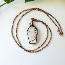 Load image into Gallery viewer, Coffin Pendant - Quartz &amp; Copper
